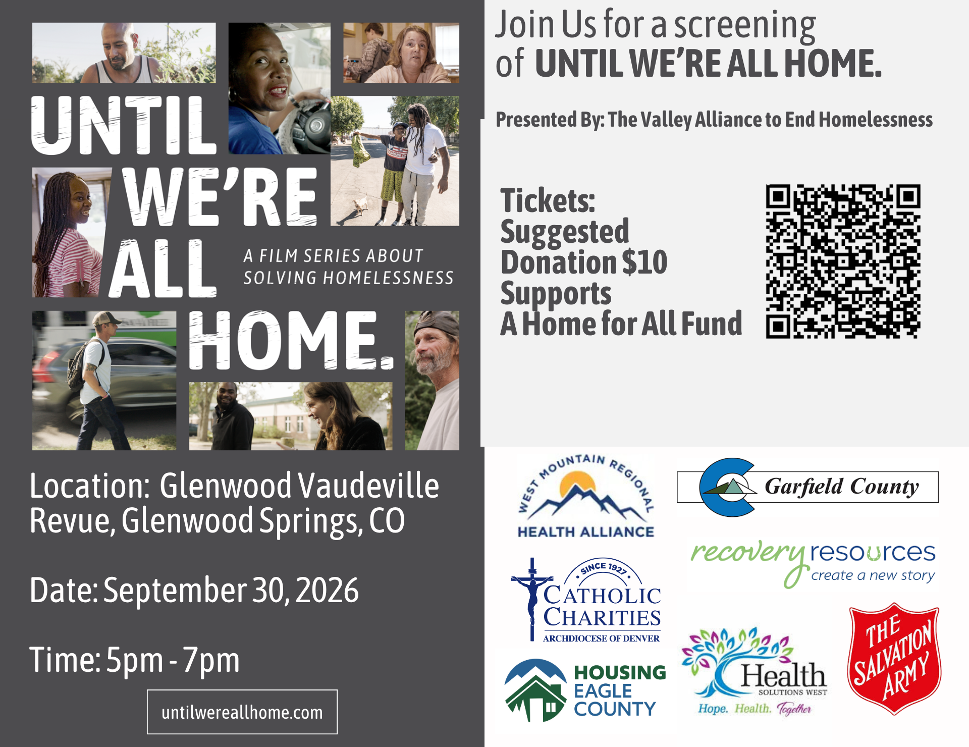 Screening of Until We're All Home in Glenwood Springs